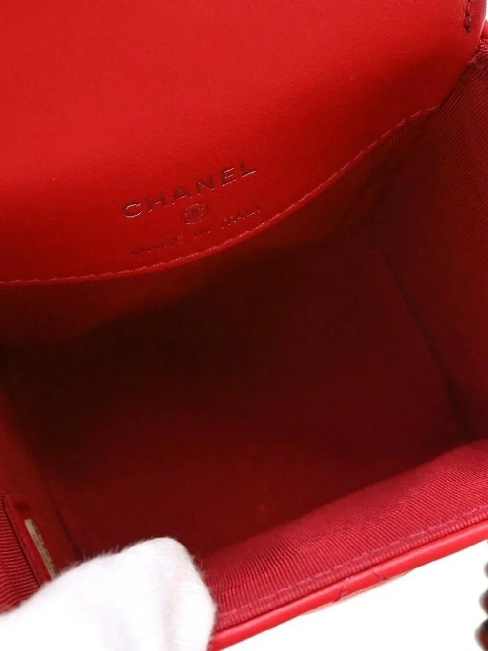 Best07 Chanel Red Lambskin Mini Vanity Shoulder Bag NQ09097
